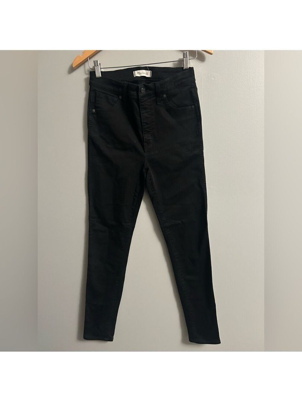 Madewell 10” High Rise Skinny Black Jeans Size 28
